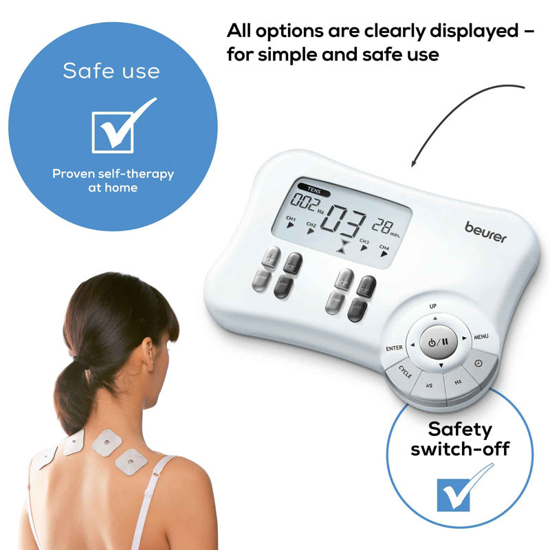 Beurer EM 80 TENS/EMS combination device with electrode pads, pain-relief unit, additional view 6