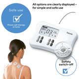 Beurer EM 80 TENS/EMS combination device with electrode pads, pain-relief unit, additional view 6