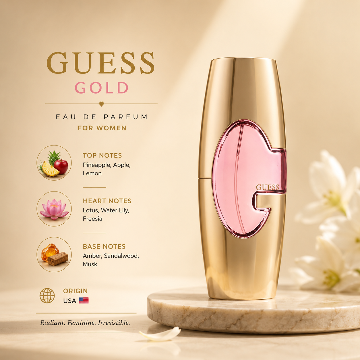 GUESS Gold for Women Eau de Parfum – 75ml
