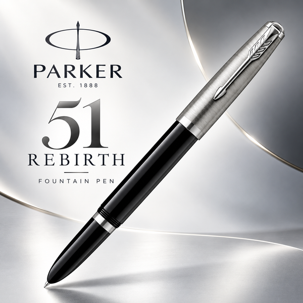 Parker 51 Rebirth Fountain Pen — Iconic Hooded Nib 4 colors