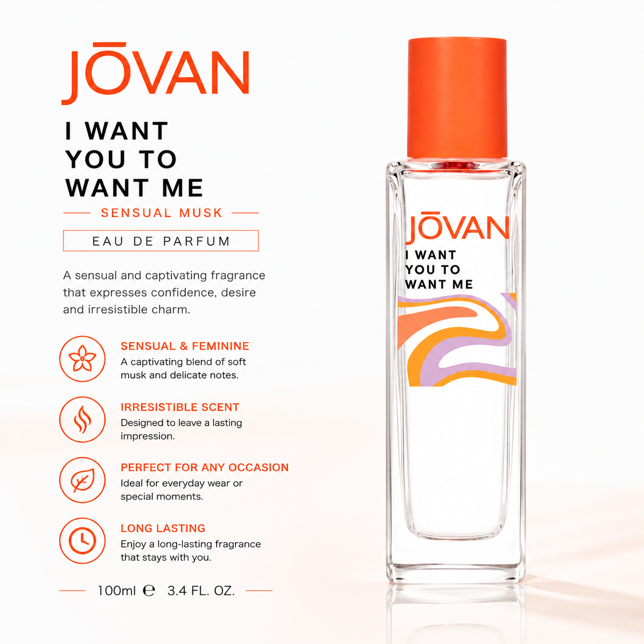 Jovan I Want You to Want Me Sensual Musk for Women Eau de Parfum – 100ml