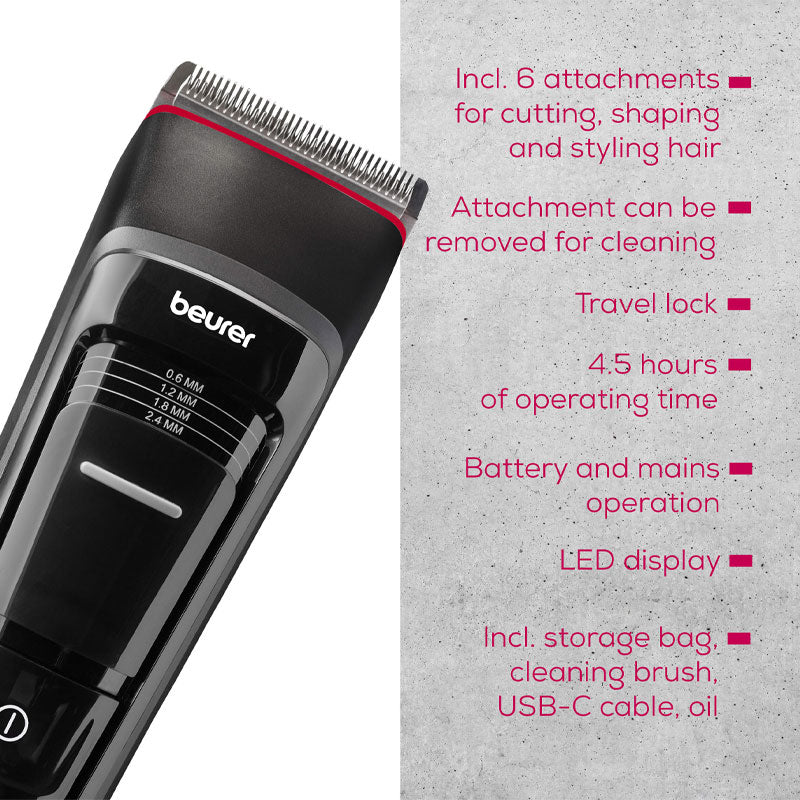 Beurer MN5X Professional Cordless Hair Clipper with Titanium Blade