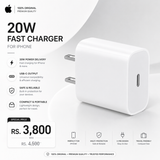 20W Fast Charger for iPhone – 100% Original (2-Pin)