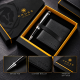 Cross 2-Piece Corporate Gift Set – Bailey Light Black Ballpoint Pen & Wallet