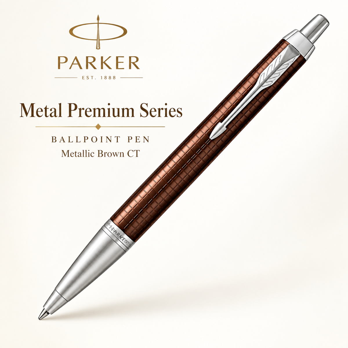 Parker Metal Premium Series Ballpoint Pen – Metallic Brown CT
