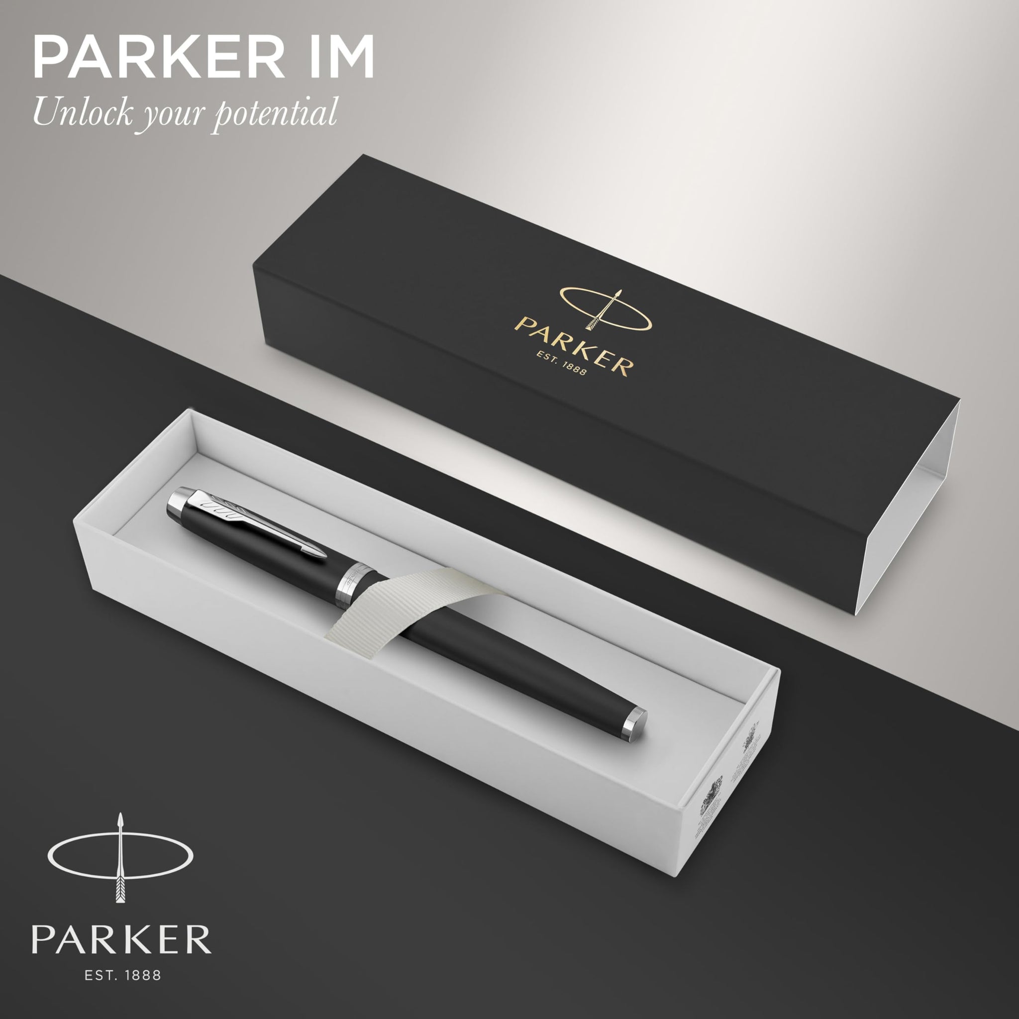 Parker IM Matt Black Chrome Tip Fountain Pen