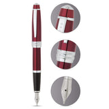 Cross Bailey Fountain Pen | Red Lacquer with Polished Chrome Appointments