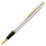Cross Coventry Polished Chrome Fountain Pen with Gold-Tone Trim – Fine Nib | AT0666-2