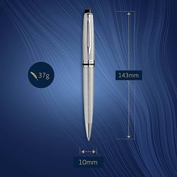 Waterman Expert Ballpoint Pen – Stainless Steel with Chrome Trim