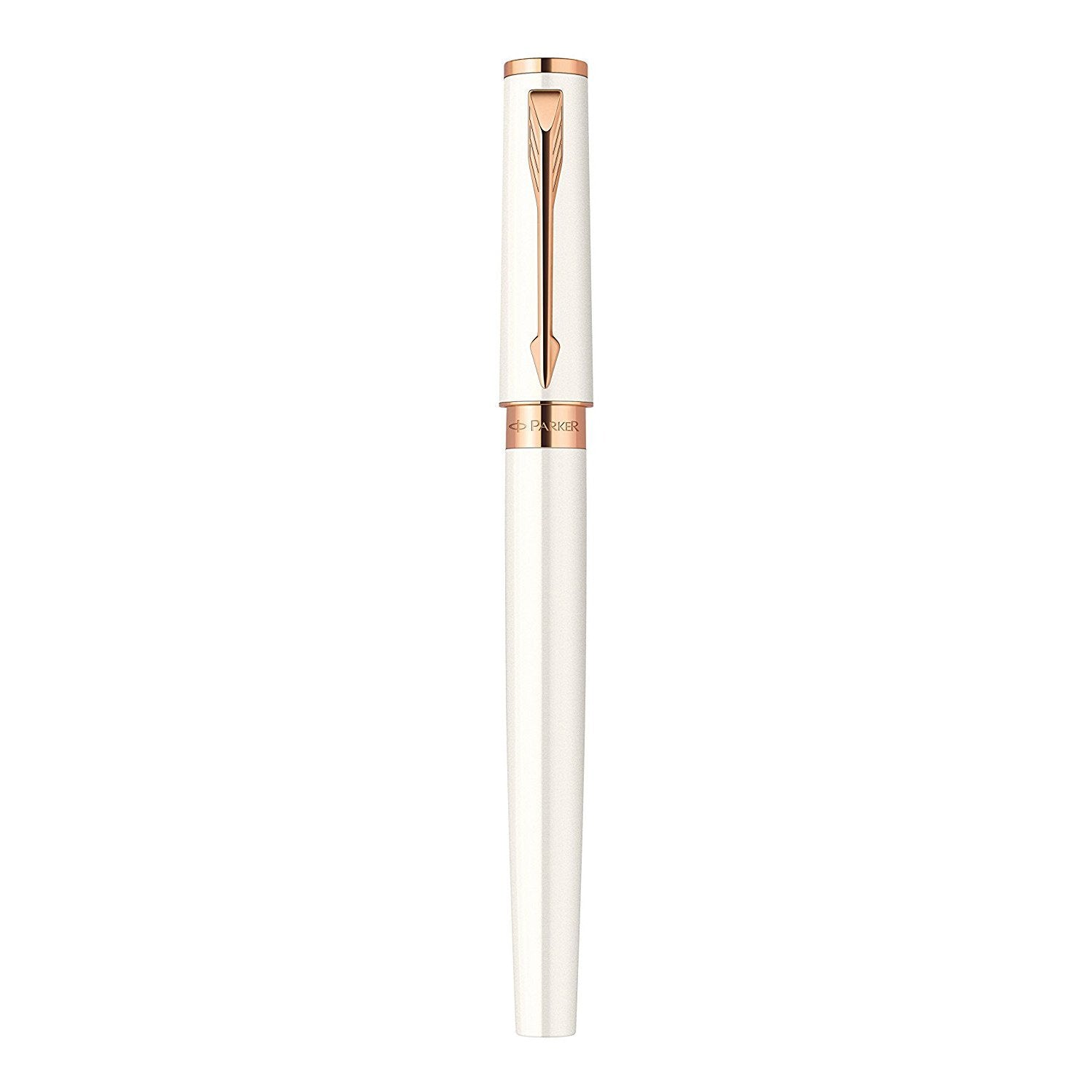 Parker Ingenuity Slim 5th Technology Rollerball Pen | Pearl & Pink Gold Trim, Fine