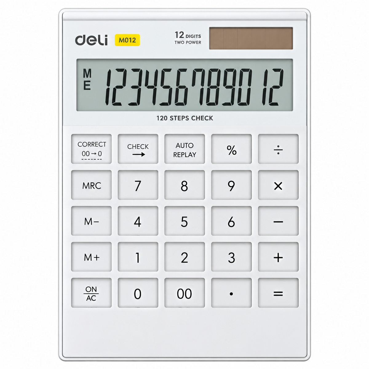 Deli EM01211 Desktop Calculator – 12-Digit, Check & Replay Function