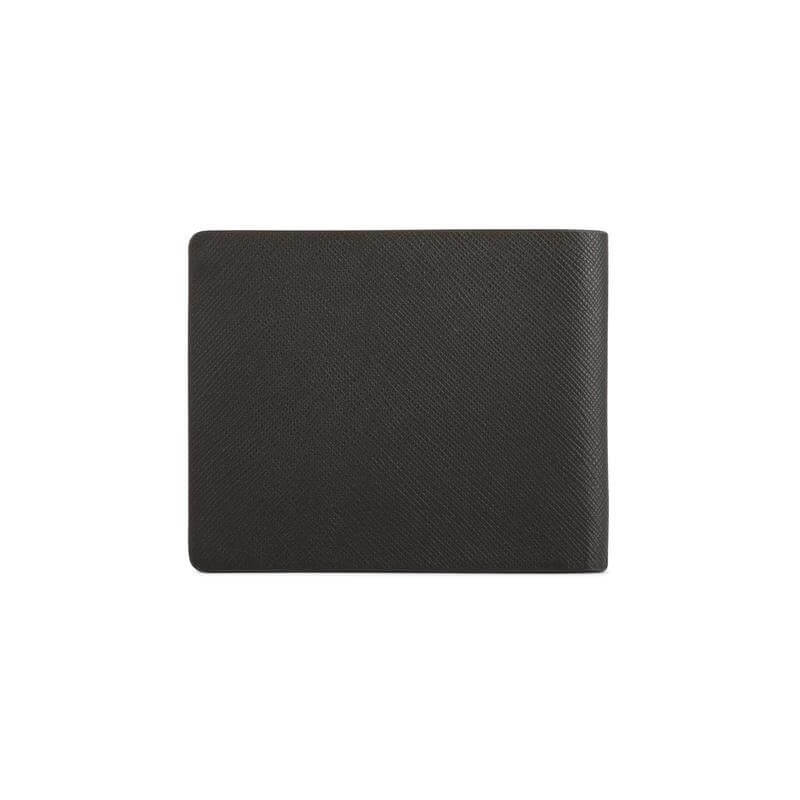 Cross Saffiano Leather 4CC Bifold Wallet with Coin Pocket - Black