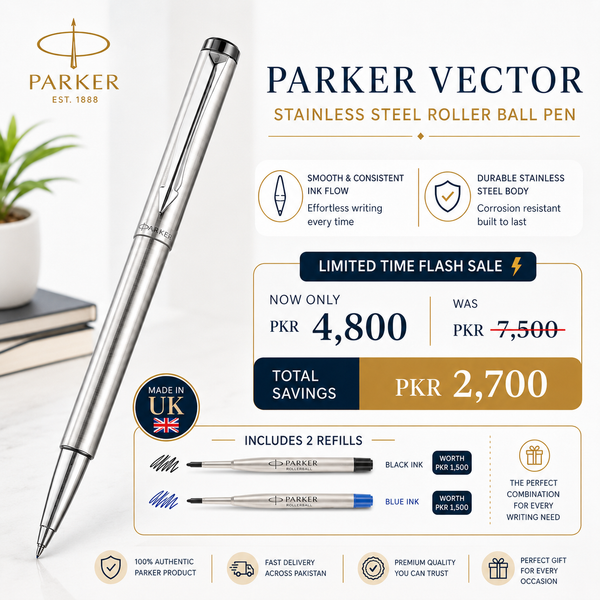 Parker Vector Standard stainless steel rollerball pen