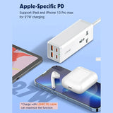 LDNIO Desktop Power Strip – 1 AC Outlet, 2 USB-A, 2 USB-C, 2500W (White)