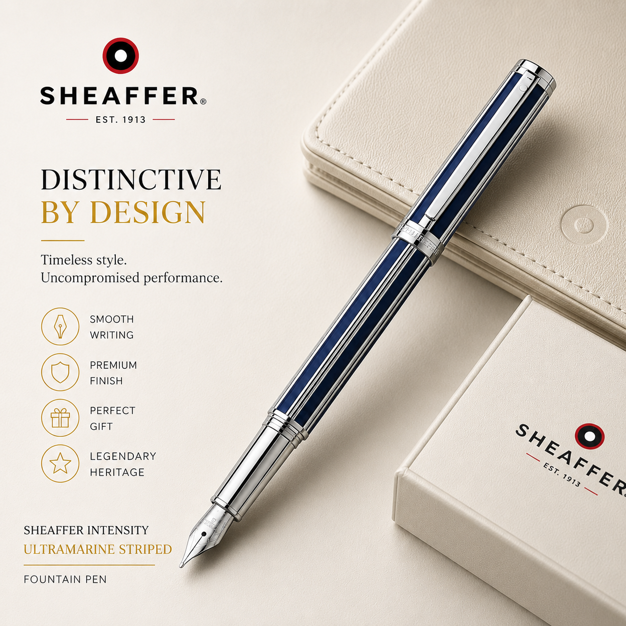 Sheaffer Intensity Ultramarine Striped Fountain Pen