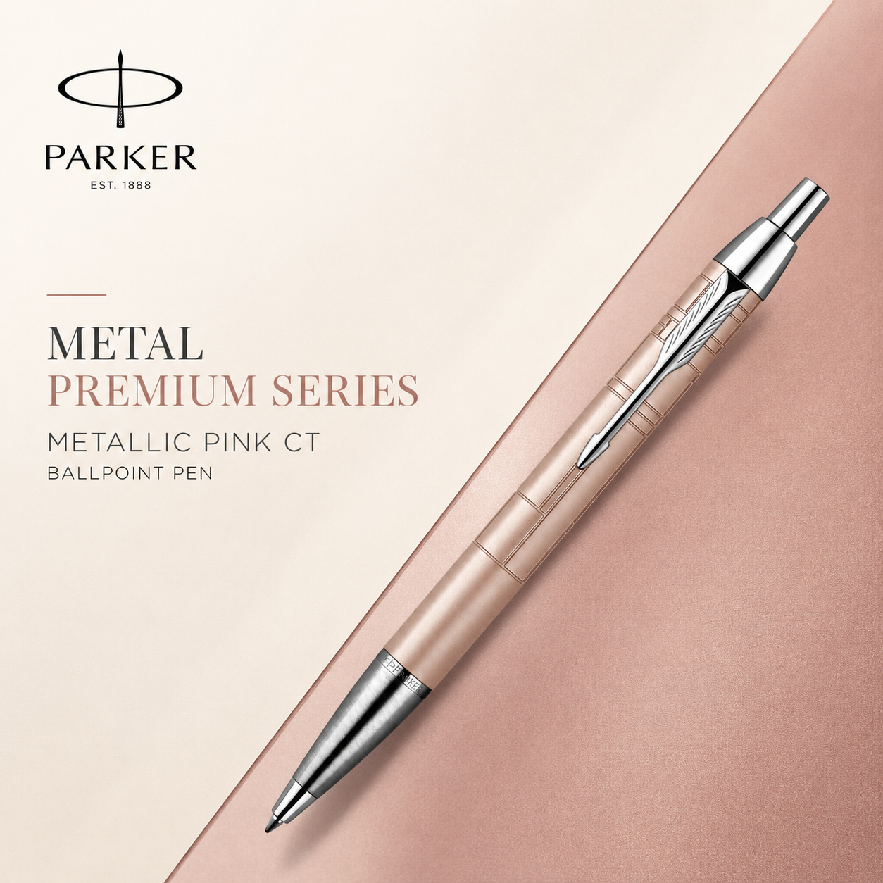 Parker Metal Premium Series Ballpoint Pen – Metallic Pink CT
