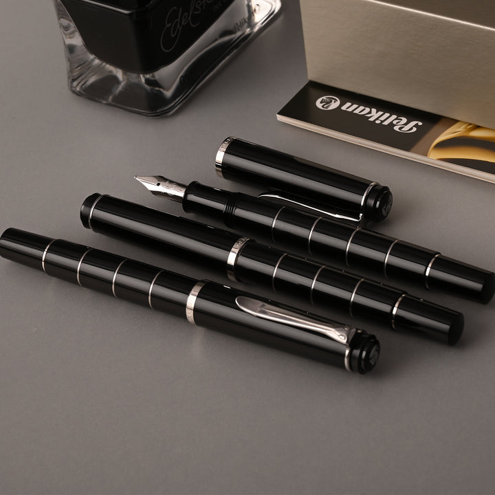 Pelikan Classic M215 Fountain Pen – Ring Silver