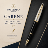 Waterman Carène Rollerball Pen – Black Deluxe with Gold Trim