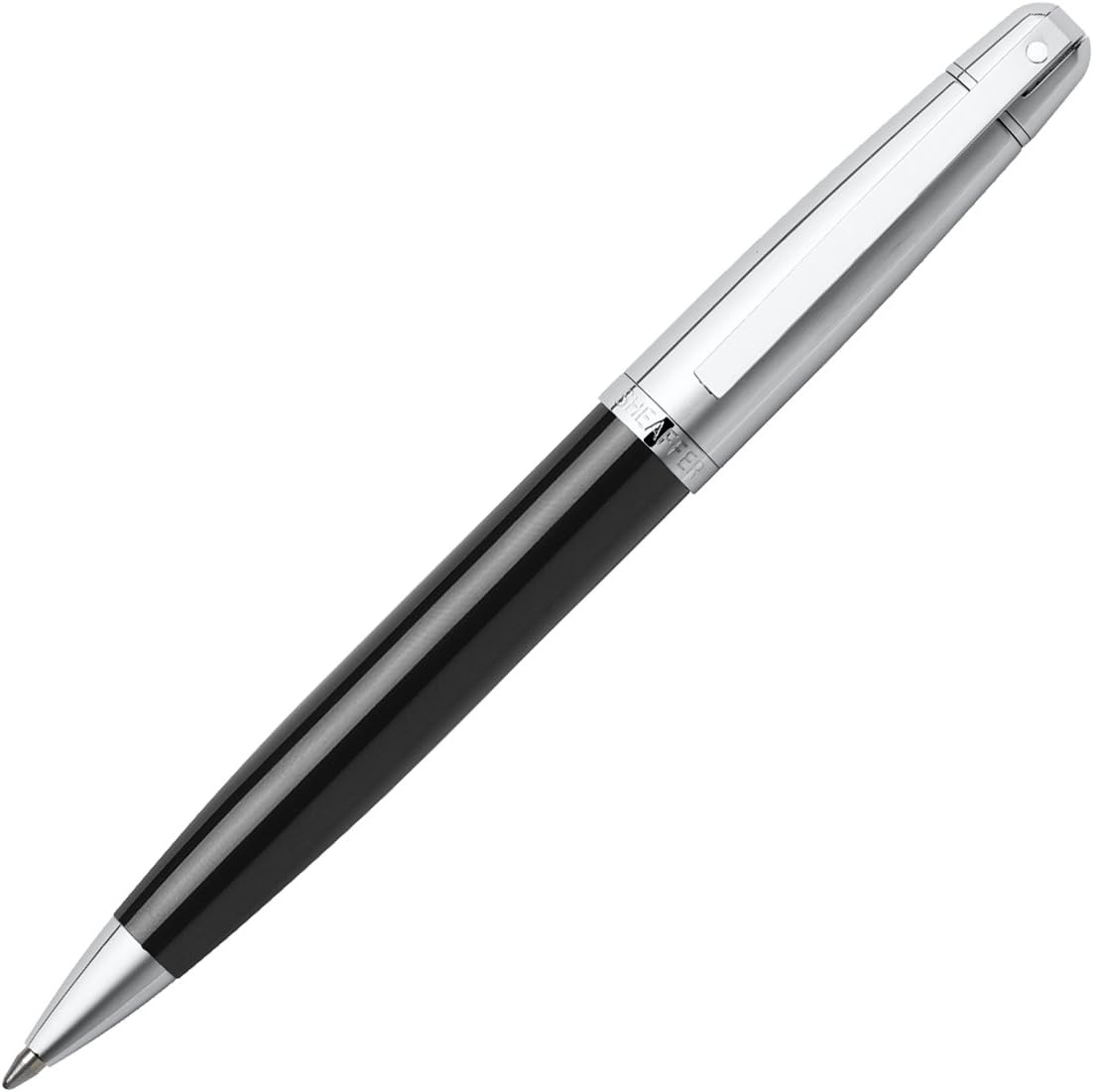 Sheaffer 9331 Ballpoint Pen – Shiny Chrome Cap & Black Barrel