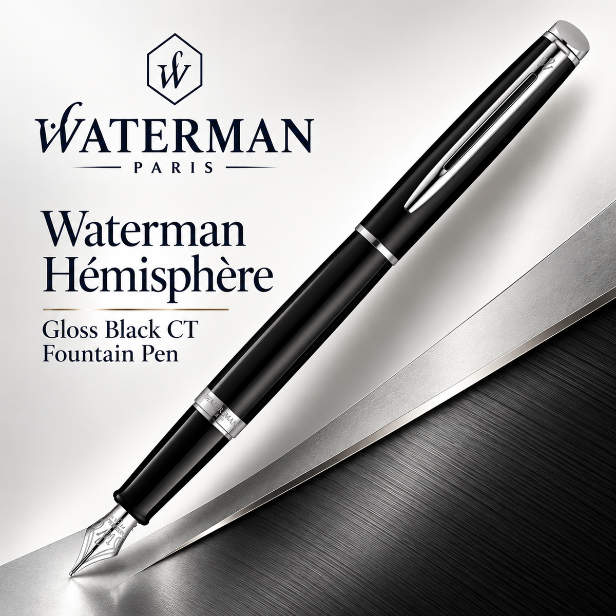Waterman Hémisphère Gloss Black CT Fountain Pen