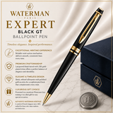 Waterman Expert Black GT Ballpoint Pen – Premium Writing Instrument