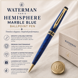 Waterman Hemisphere Marble Blue Ballpoint Pen