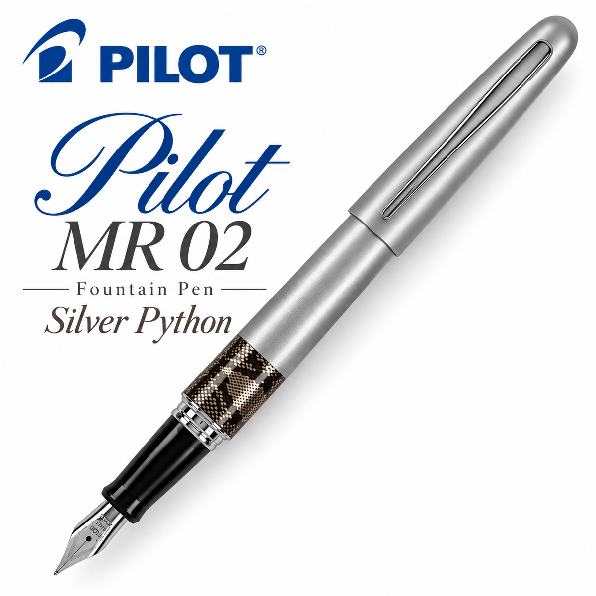 Pilot MR 02 Fountain Pen – Silver Python