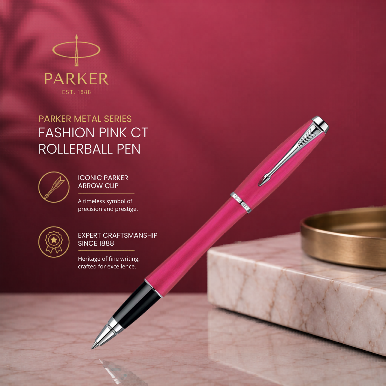 Parker Urban Metal Urban Series Fashion Pink CT Rollerball Pen