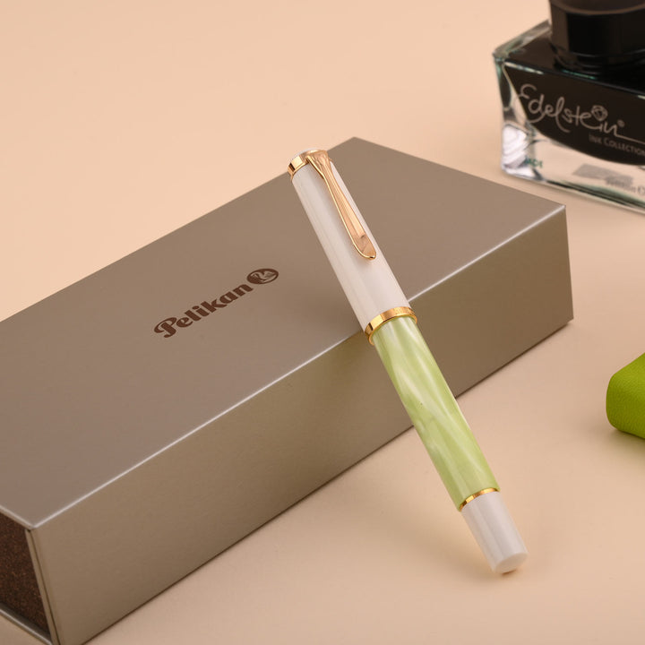 Pelikan Classic M200 Fountain Pen – Pastel Green | Piston Filler | Made in Germany