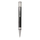 Parker Duofold Prestige Black Chevron CT Ballpoint Pen – Palladium-Plated Trim