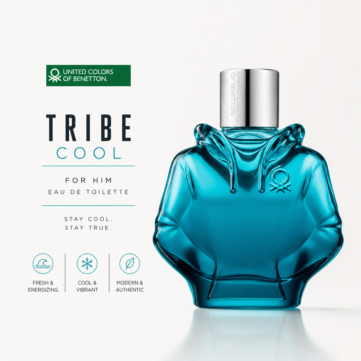 Benetton Tribe Cool EDT 90ml – Men's Fragrance