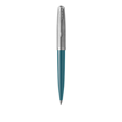 Parker 51 Ballpoint Pen – Teal Blue with Chrome Trim | Iconic Luxury Pen