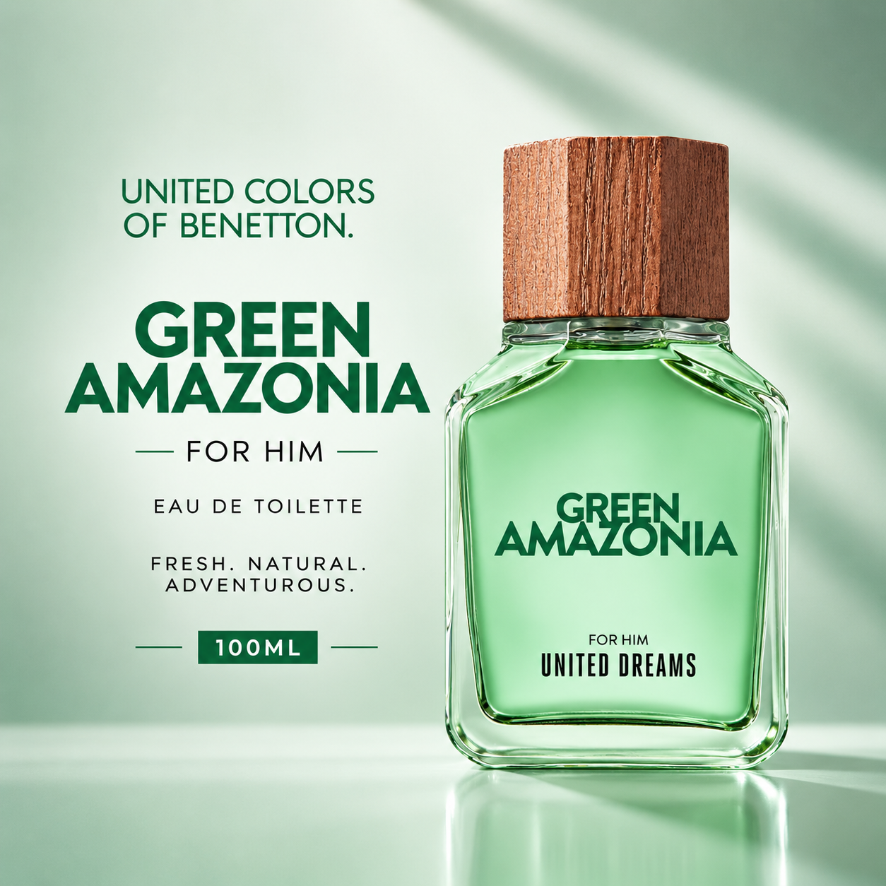United Colors of Benetton Green Pop for Him Eau de Toilette – 100ml