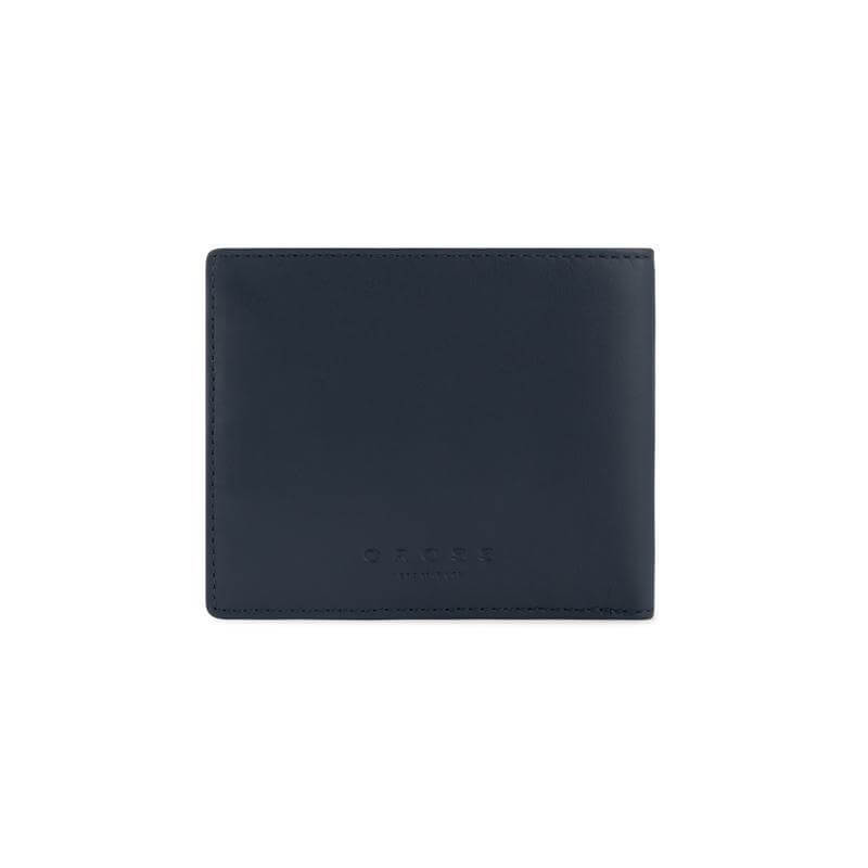 Cross Soft Grain Leather Bifold Wallet - Blue/Mocha, 8CC