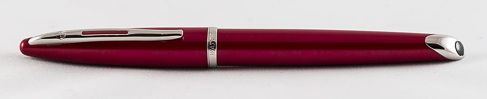 Waterman Carène Rollerball Pen – Glossy Garnet Red with Stainless Steel Trim