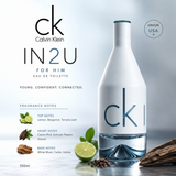 Calvin Klein IN2U for Him EDT 150ml, men's fragrance bottle