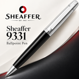 Sheaffer 9331 Ballpoint Pen – Shiny Chrome Cap & Black Barrel