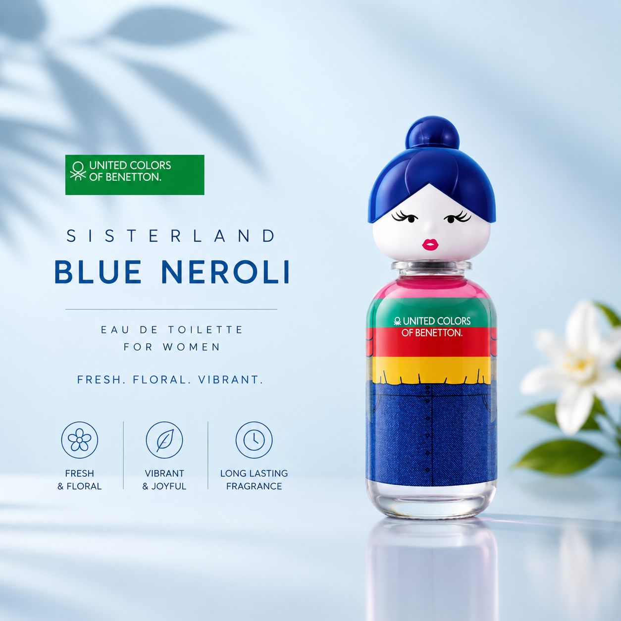Benetton Sisterland Blue Neroli For Women Edt 80Ml