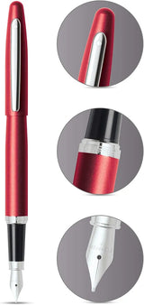 Sheaffer VFM 9403 Fountain Pen – Excessive Red with Nickel Plate Trim