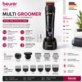 Beurer MN9X all-in-one cordless multi groomer kit, black grooming set