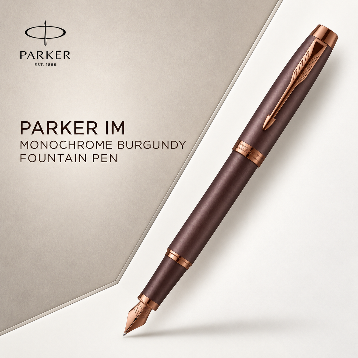 Parker IM Monochrome Burgundy Fountain Pen