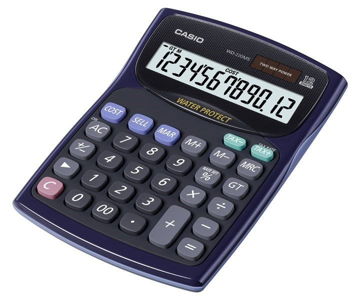 Casio WD-220MS-BU 12-Digit Desktop Calculator