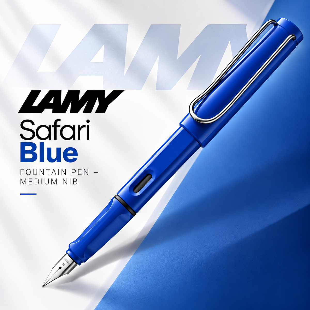 Lamy Safari Blue Fountain Pen – Medium Nib