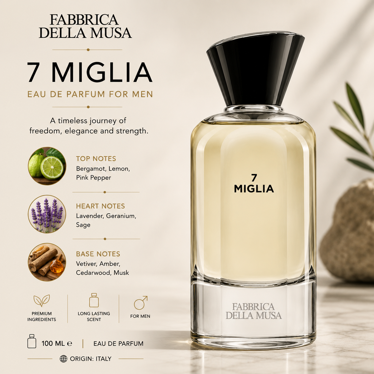 Fabbrica Della Musa 7 Miglia For Men EDP 100Ml