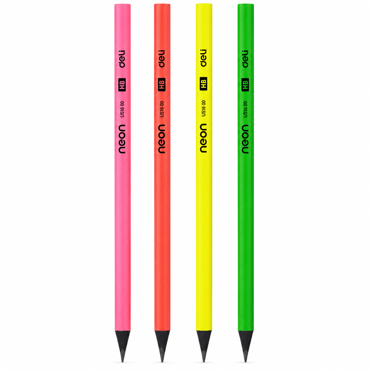 Deli Neon HB Graphite Pencils – Pack of 12 Pencils