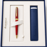 Waterman Exception Slim Ballpoint Pen – Red & Gold Trim | Refurbished