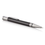 Parker Duofold Prestige Black Chevron CT Ballpoint Pen – Palladium-Plated Trim
