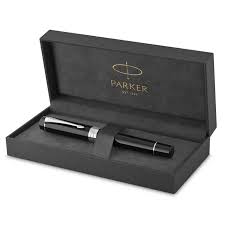 Parker Duofold Classic Black Fountain Pen – 18K Gold Nib | 23K Gold Trim