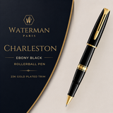 Waterman Charleston Ebony Black GT Rollerball Pen