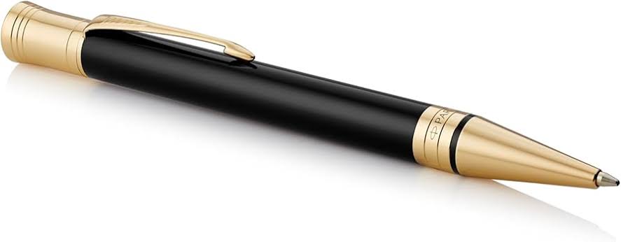 Parker Duofold Ballpoint Pen — Classic Black | Gold Trim | Medium Point